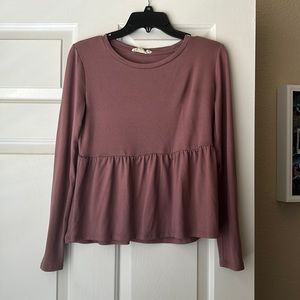 Dusty Pink Long Sleeve Blouse
